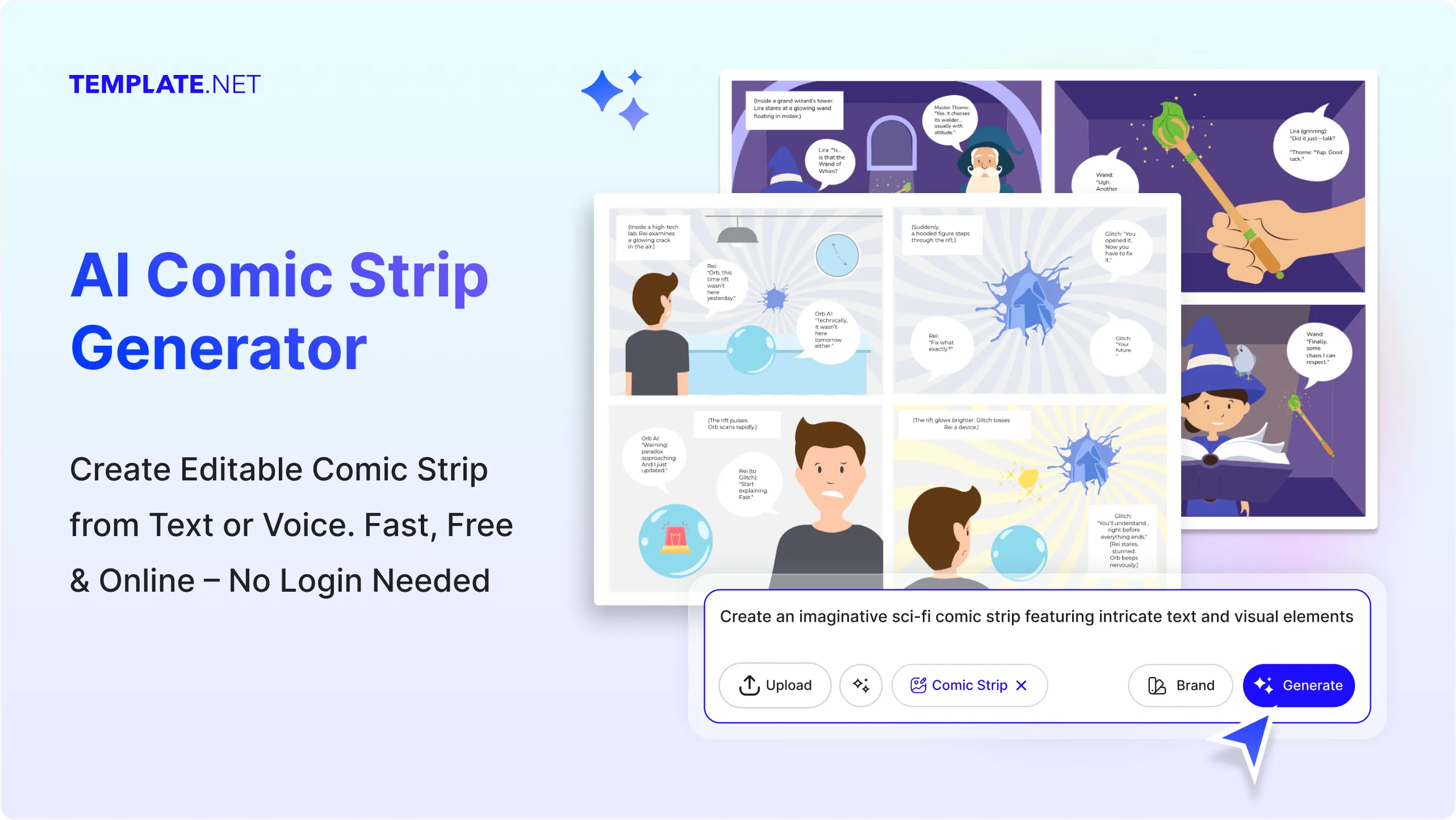 Free AI Comic Strip Generator, Free Comic Strip Maker Online
